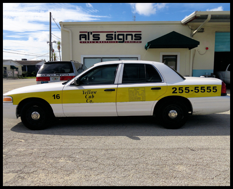 Vehicle lettering in Daytona